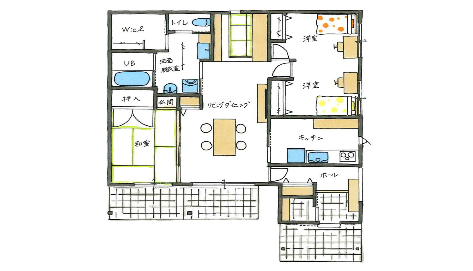 一階の間取り図