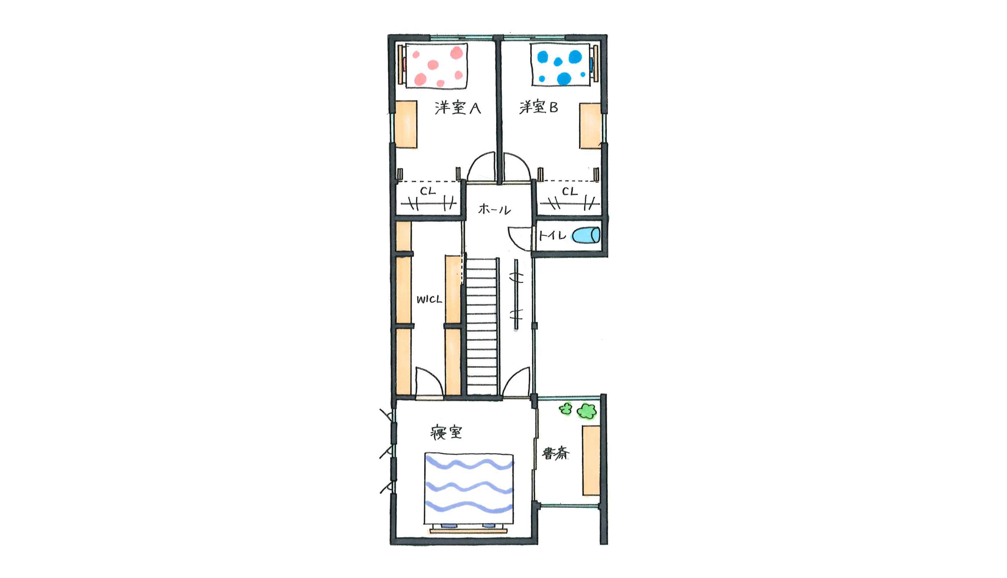 二階の間取り図