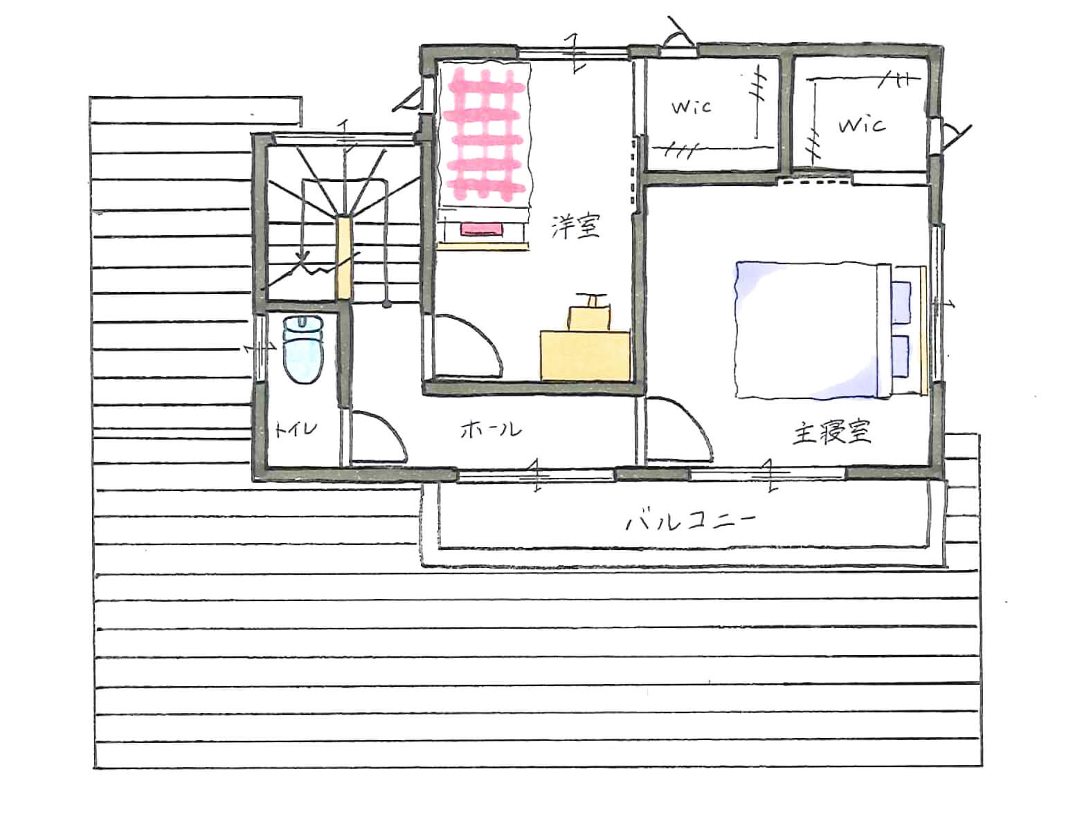 二階の間取り図