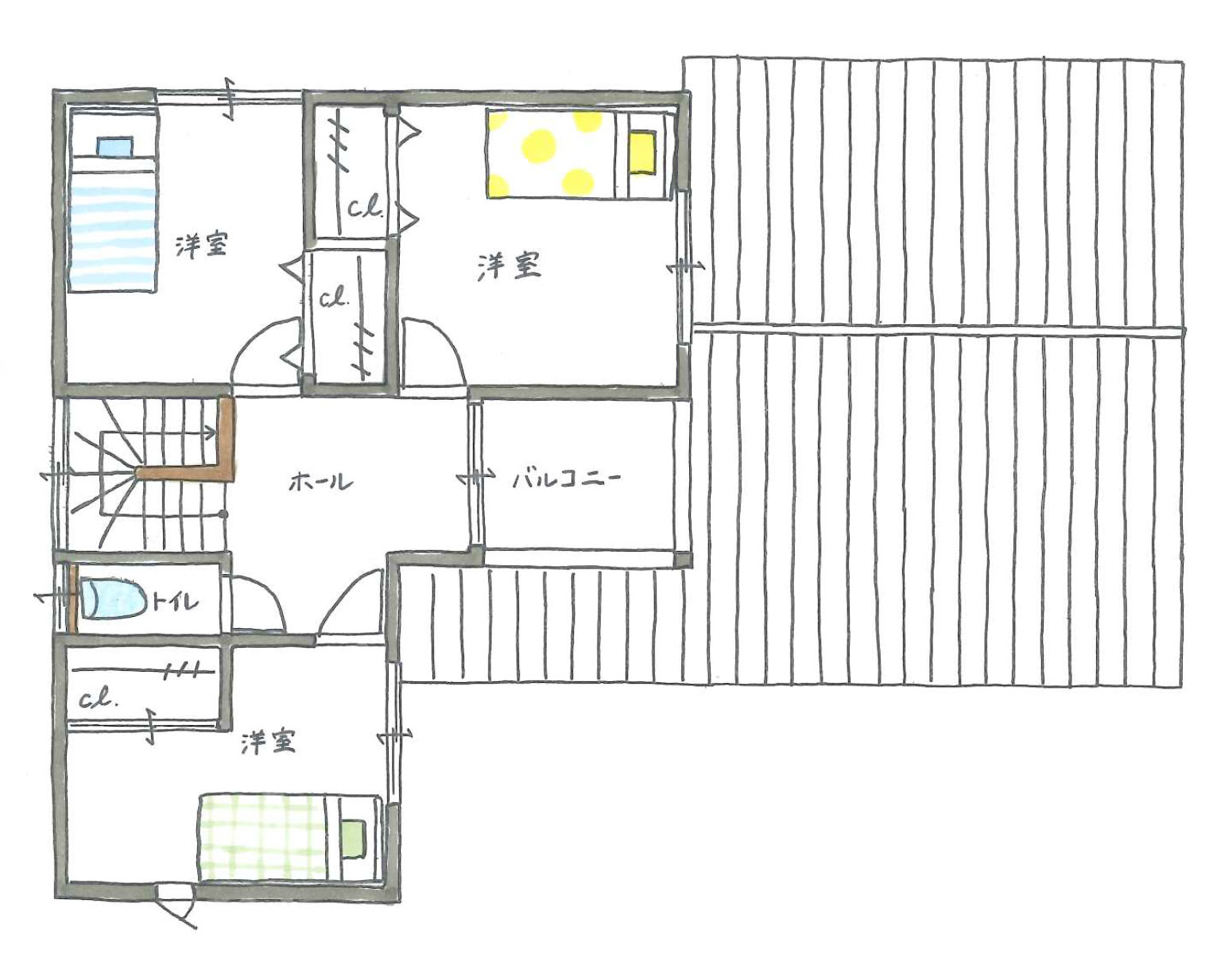 二階の間取り図