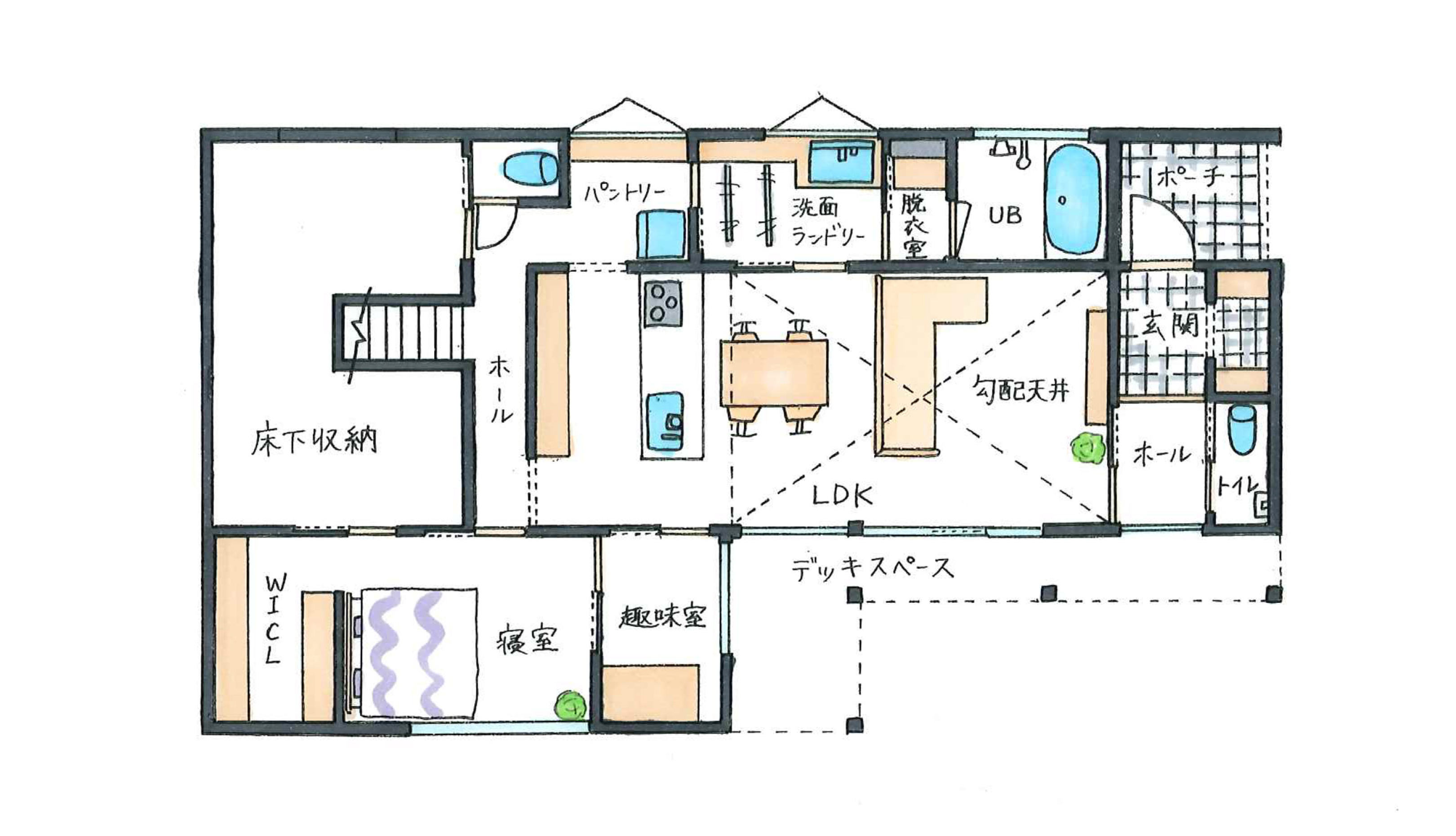 一階の間取り図