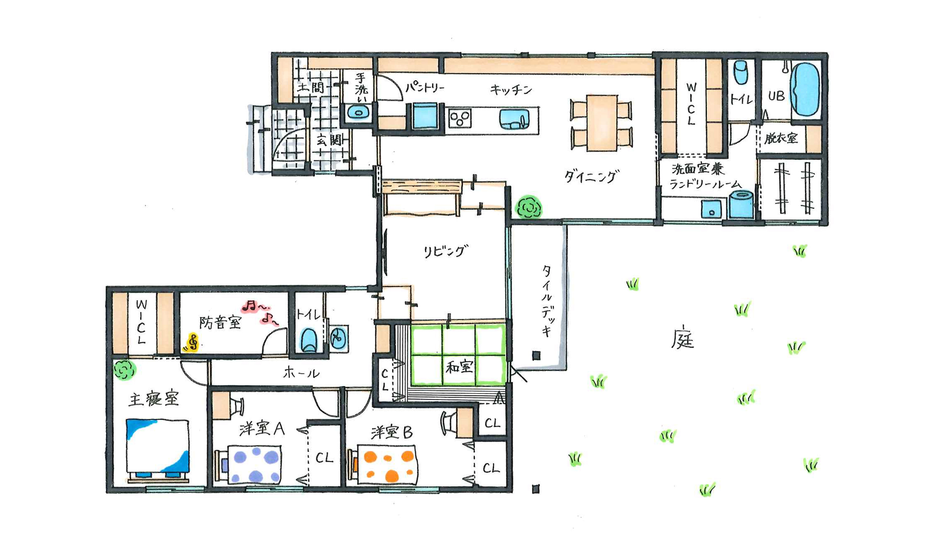 一階の間取り図