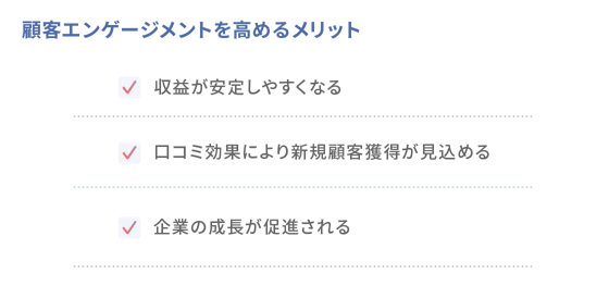 顧客エンゲージメントを高めるメリット