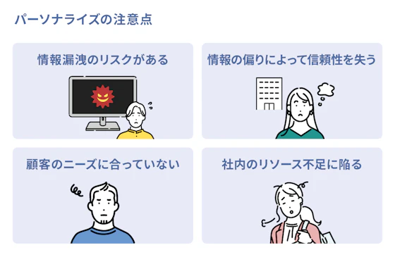 パーソナライズの注意点