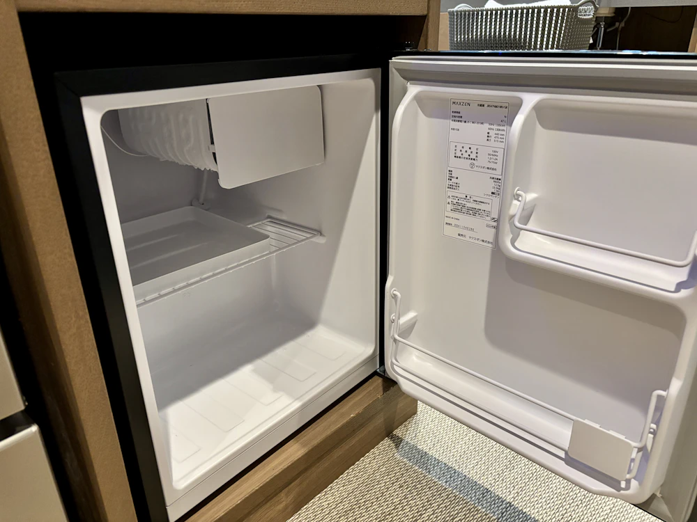 サウナエリア専用の冷蔵庫
