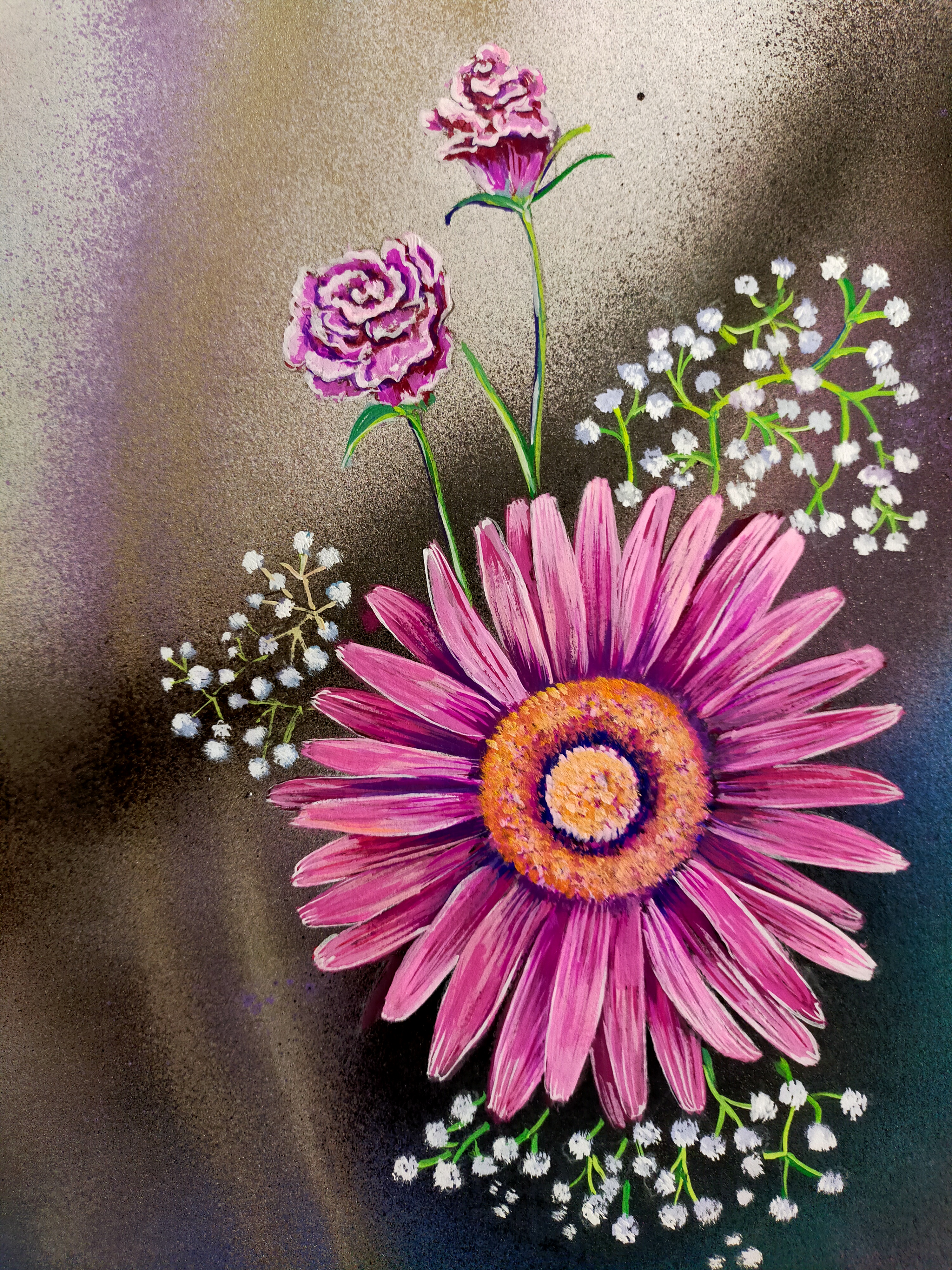 万能画材・アクリル画の魅力とは｜生花を描く私の制作スタイル