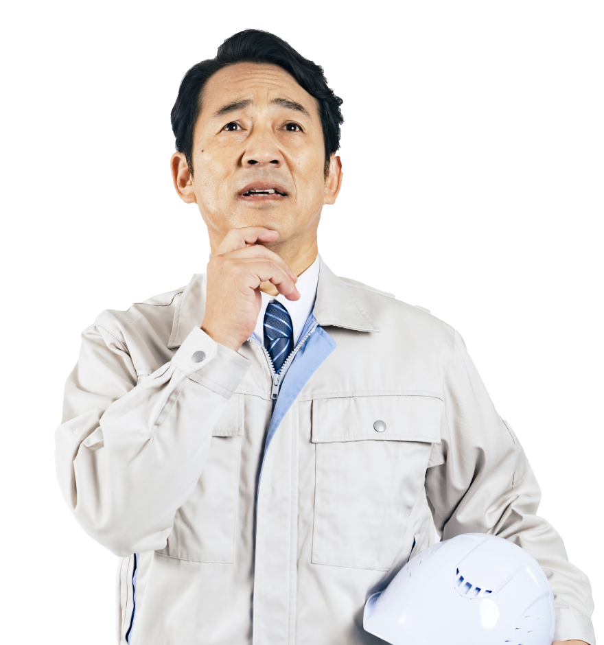 悩みを持つ男性の写真