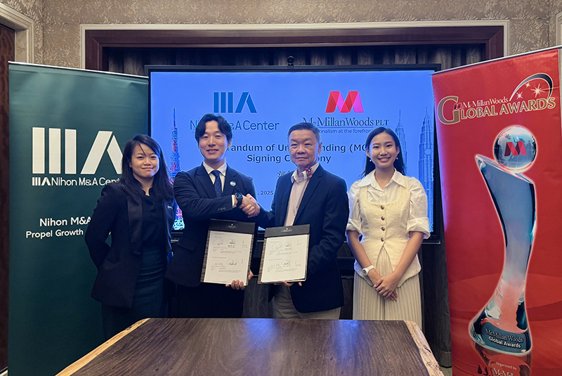 Nihon M&A Center Malaysia and McMillan Woods Sign MoU to Advance Strategic M&A Advisory for Malaysian SMEs