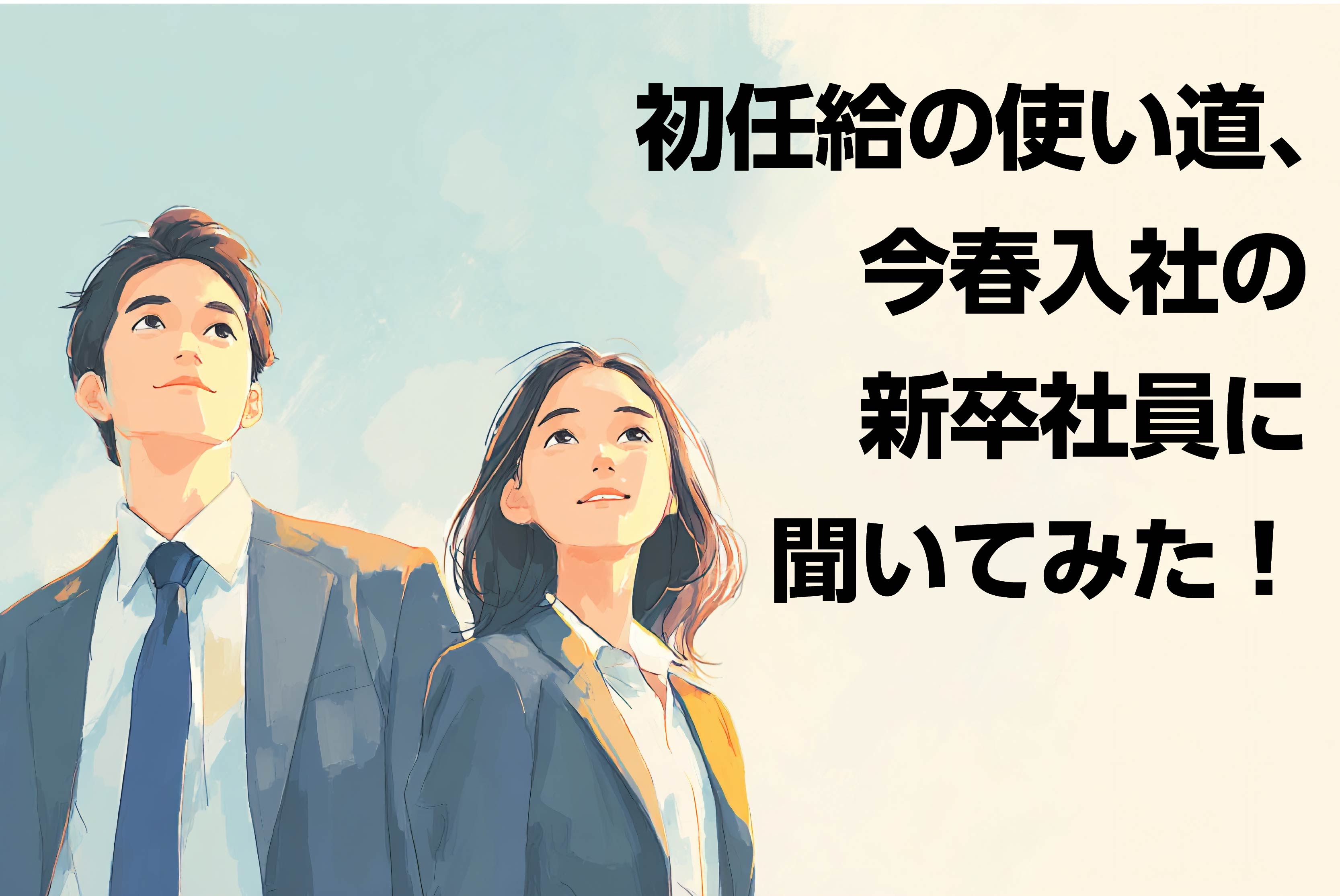 初任給の使い道、2026年春入社の新卒社員に聞いてみた！