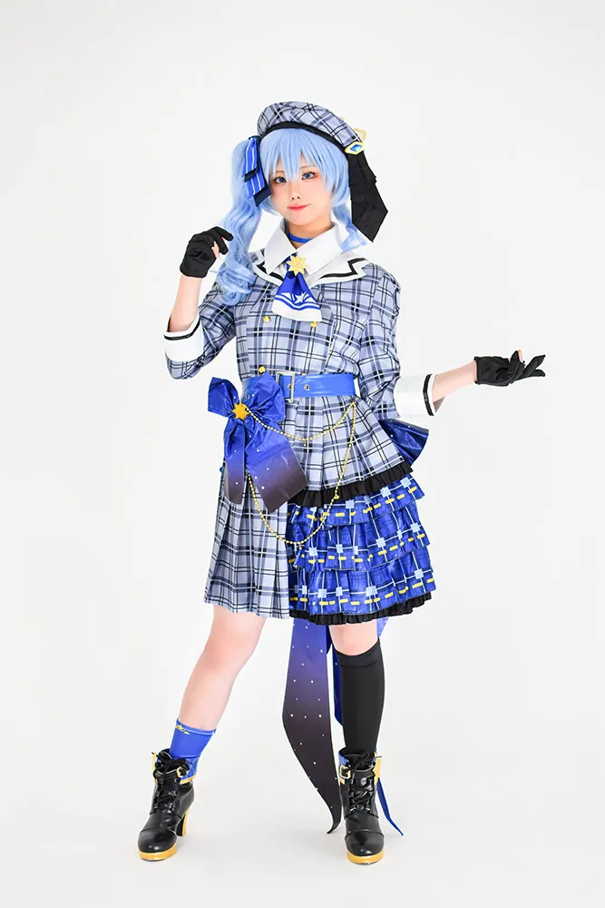 星街すいせい通常衣装　サイズS コスプレ衣装 セット 青とグレー チェック柄 ホロライブ】 星街すいせい風コスプレ衣装を比較レビュー！ ｜ COS-UP!