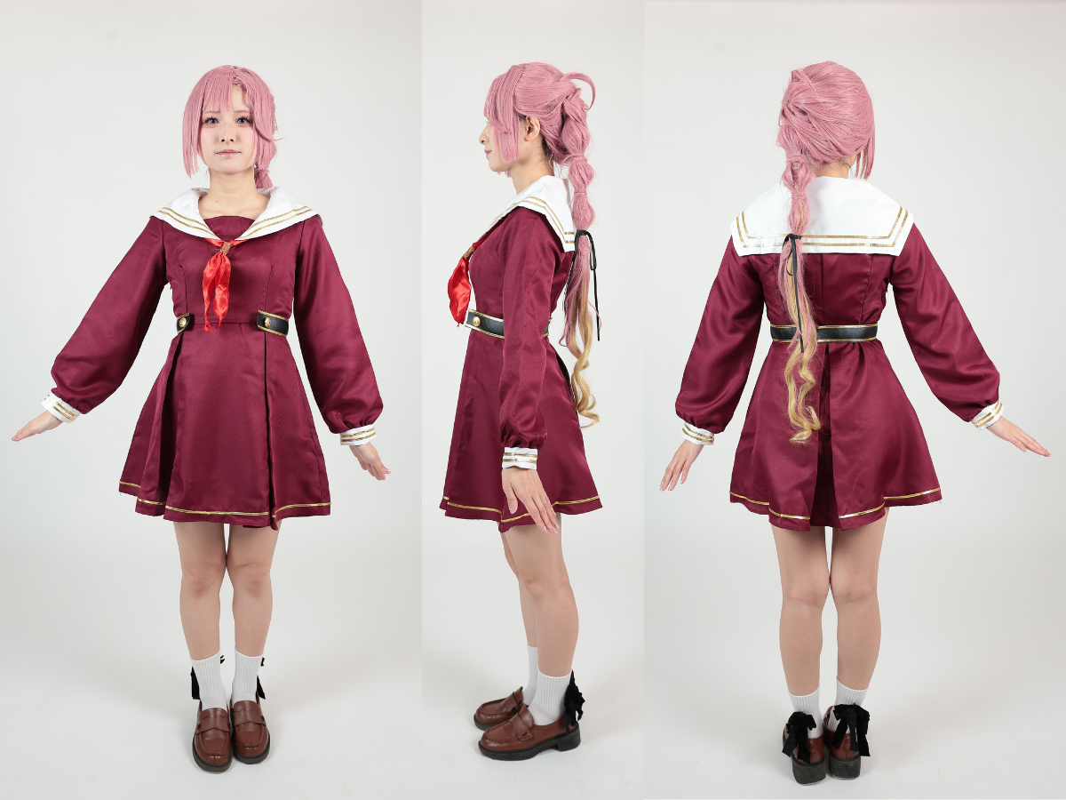 ラブライブ 蓮ノ空 みらくらぱーく！安養寺姫芽 WAWO!!コスプレ衣装 Taobao_三面図（パーカーなし）.png