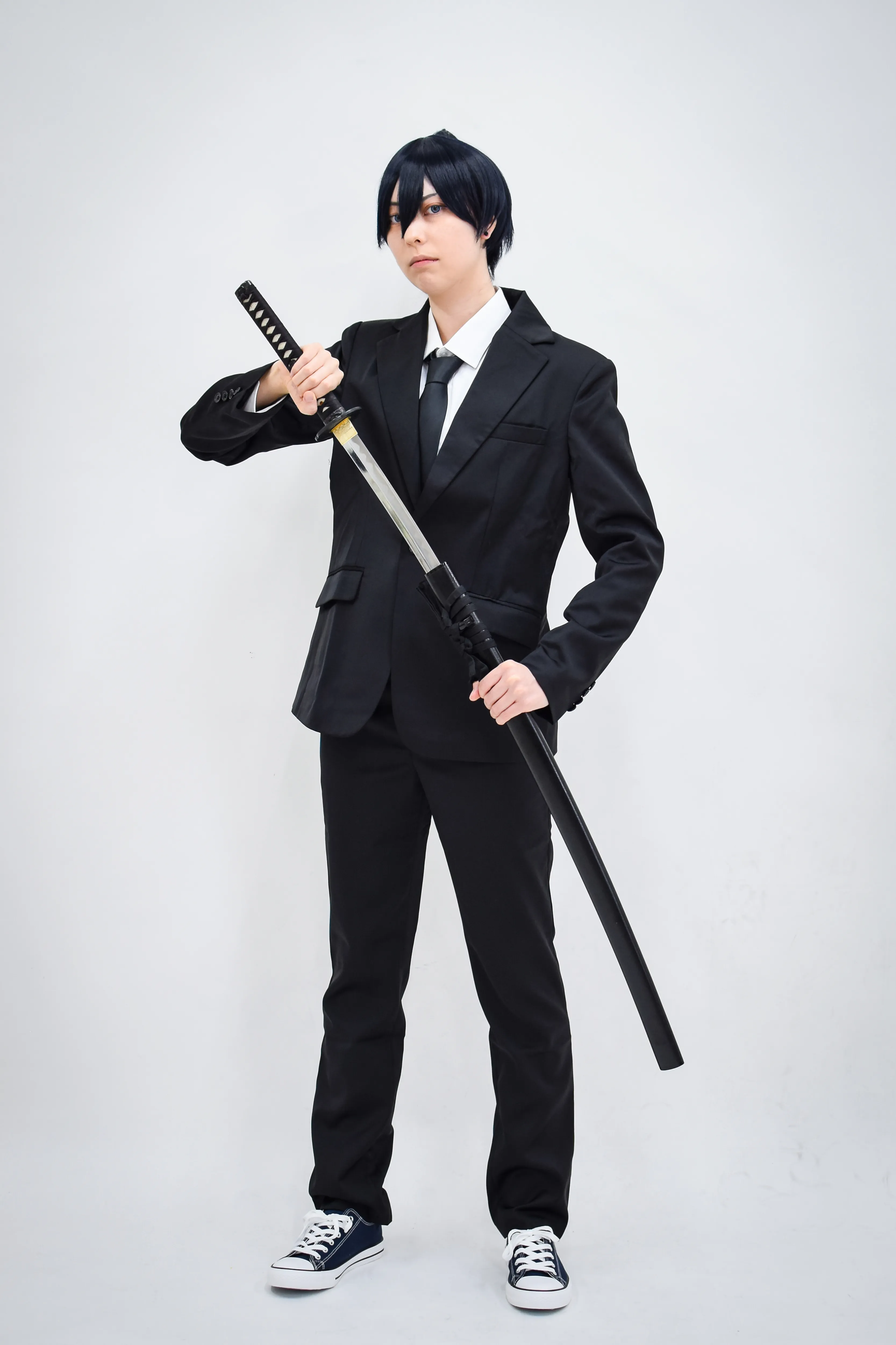 チェンソーマン／早川アキ＆天使の悪魔】コスプレ男装向け黒スーツ