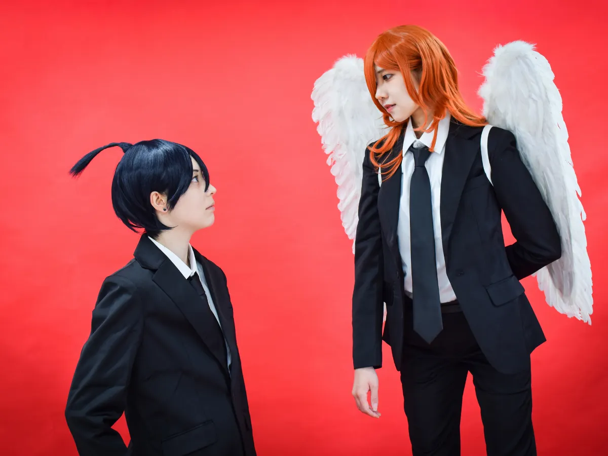 チェンソーマン　早川アキ　天使の悪魔　コスプレ　スーツ チェンソーマン 早川アキ コスプレ衣装 チェンソーマン コスプレ 早川