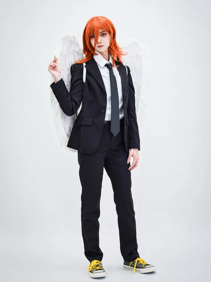 チェンソーマン　早川アキ　天使の悪魔　コスプレ　スーツ チェンソーマン／早川アキ＆天使の悪魔】コスプレ男装向け黒スーツ