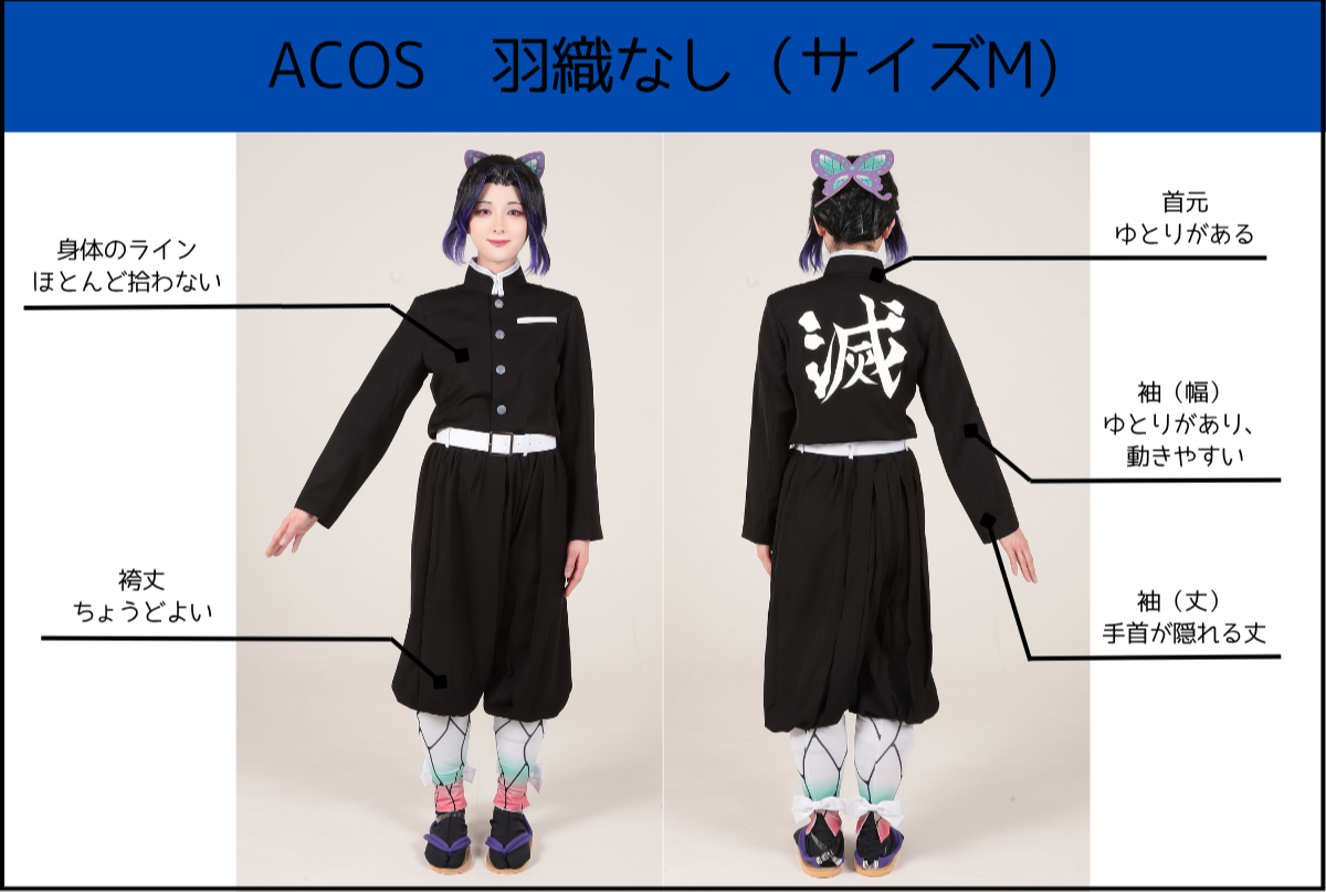 鬼滅の刃　胡蝶しのぶ　コストモcostomo  羽織ウィッグ飾りLサイズ 鬼滅の刃】胡蝶しのぶ風衣装を正直レビュー！【後編】 ｜ COS-UP!