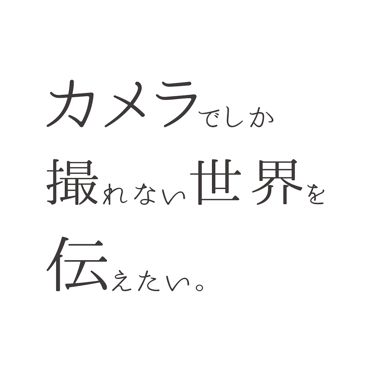 SNSメディアアカウント「カメラでしか撮れない世界を伝えたい。」を開設