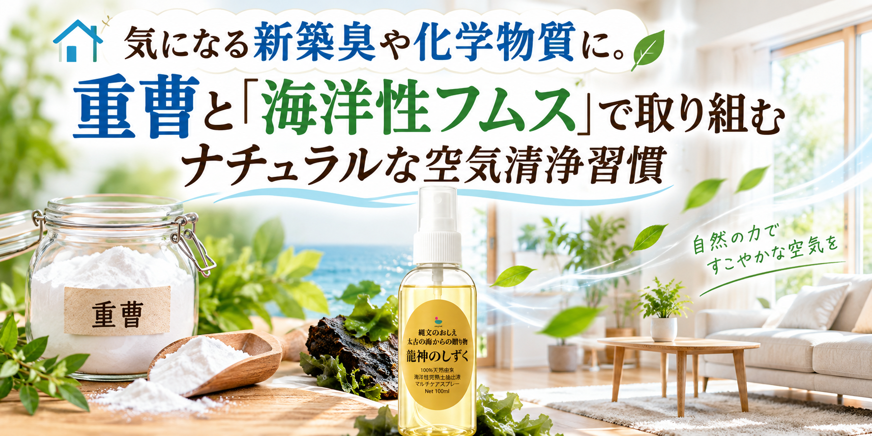 気になる新築臭や化学物質に。重曹と「海洋性フムス」で取り組むナチュラルな空気清浄習慣
