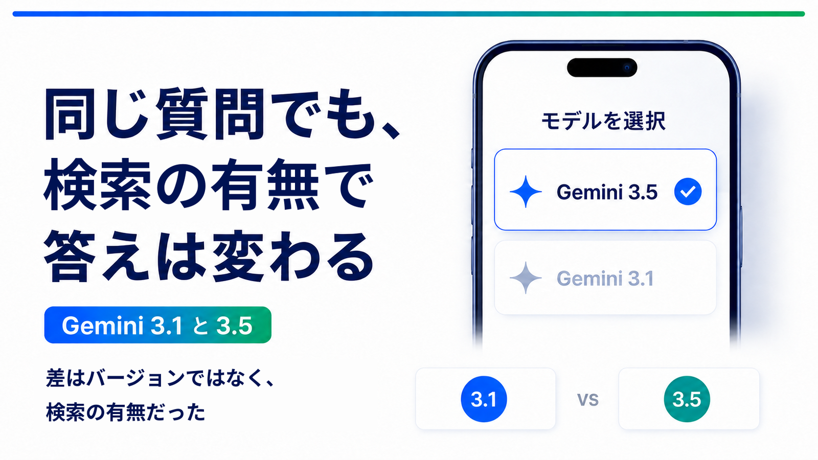 【比較実験】Gemini 3.1 から 3.5 へ、精度は上がったのか──新しいモデルから検索を外したら、同じように間違えた