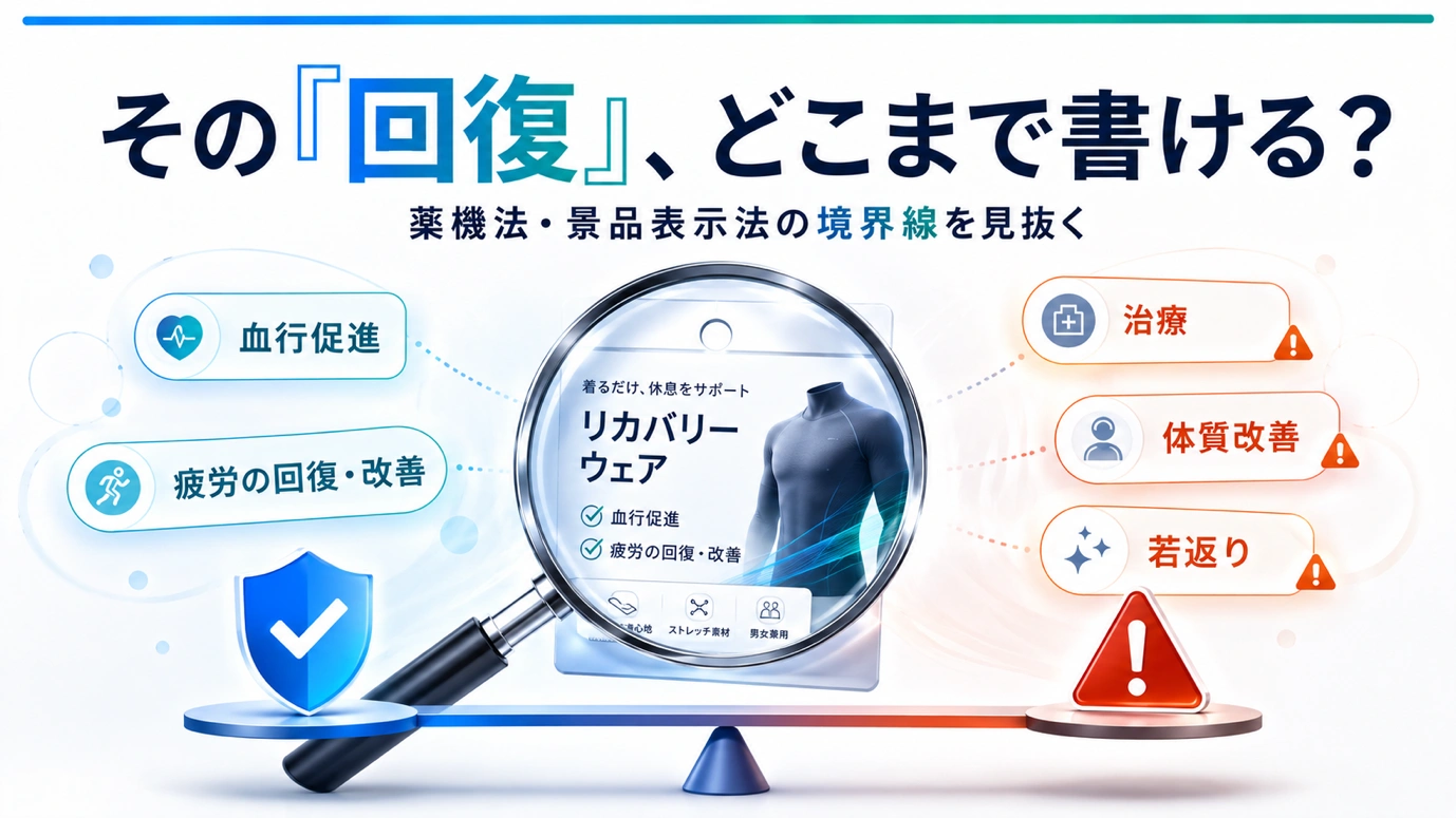 「リカバリー」はどこまで許されるのか｜薬機法・景品表示法の境界線を見極める校閲者の役割