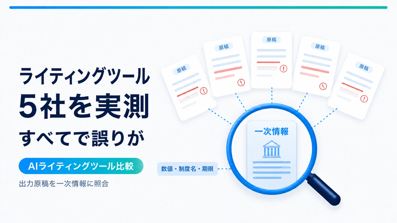 AIライティングツール5社に同じ見出しで書かせたら、5社とも事実を間違えた【比較検証】