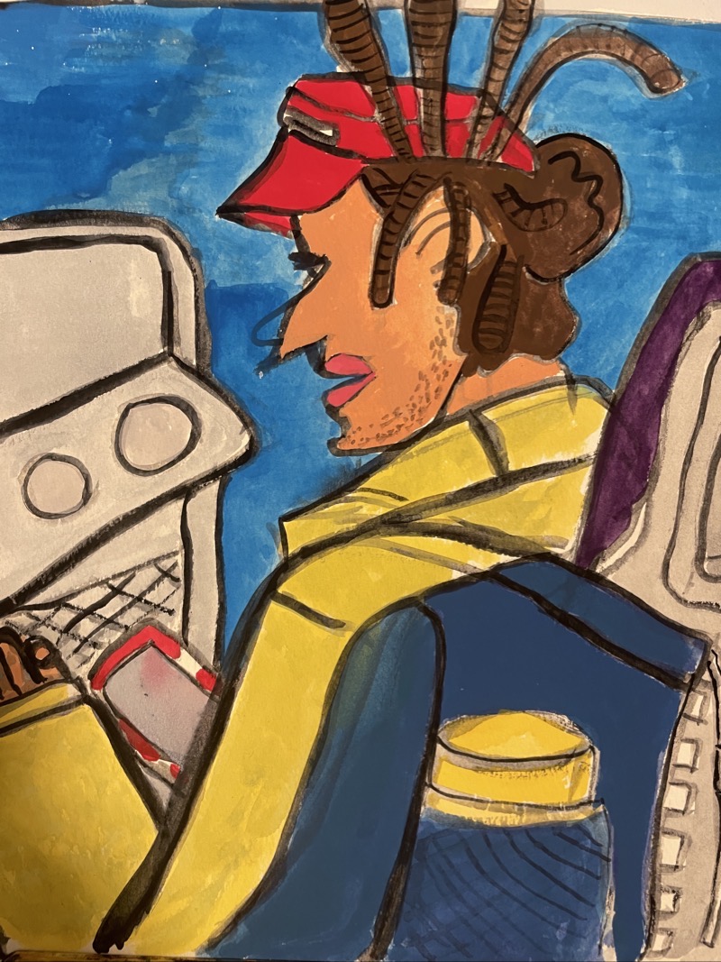 ニース行きバスの車内