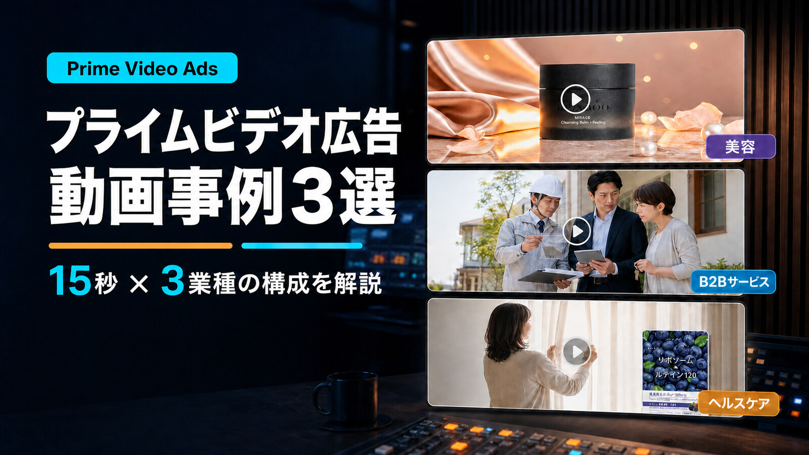 プライムビデオ広告の動画事例3選｜Prime Video Adsの制作仕様と構成