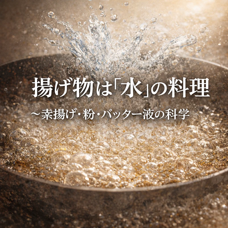 揚げ物は「水」の料理 〜素揚げ・粉・バッター液の科学