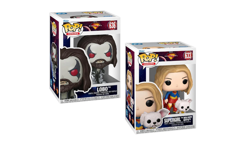 FUNKO Pop! SUPERGIRL WITH PUPPY KRYPTO (90801) ・FUNKO Pop! LOBO (90800)