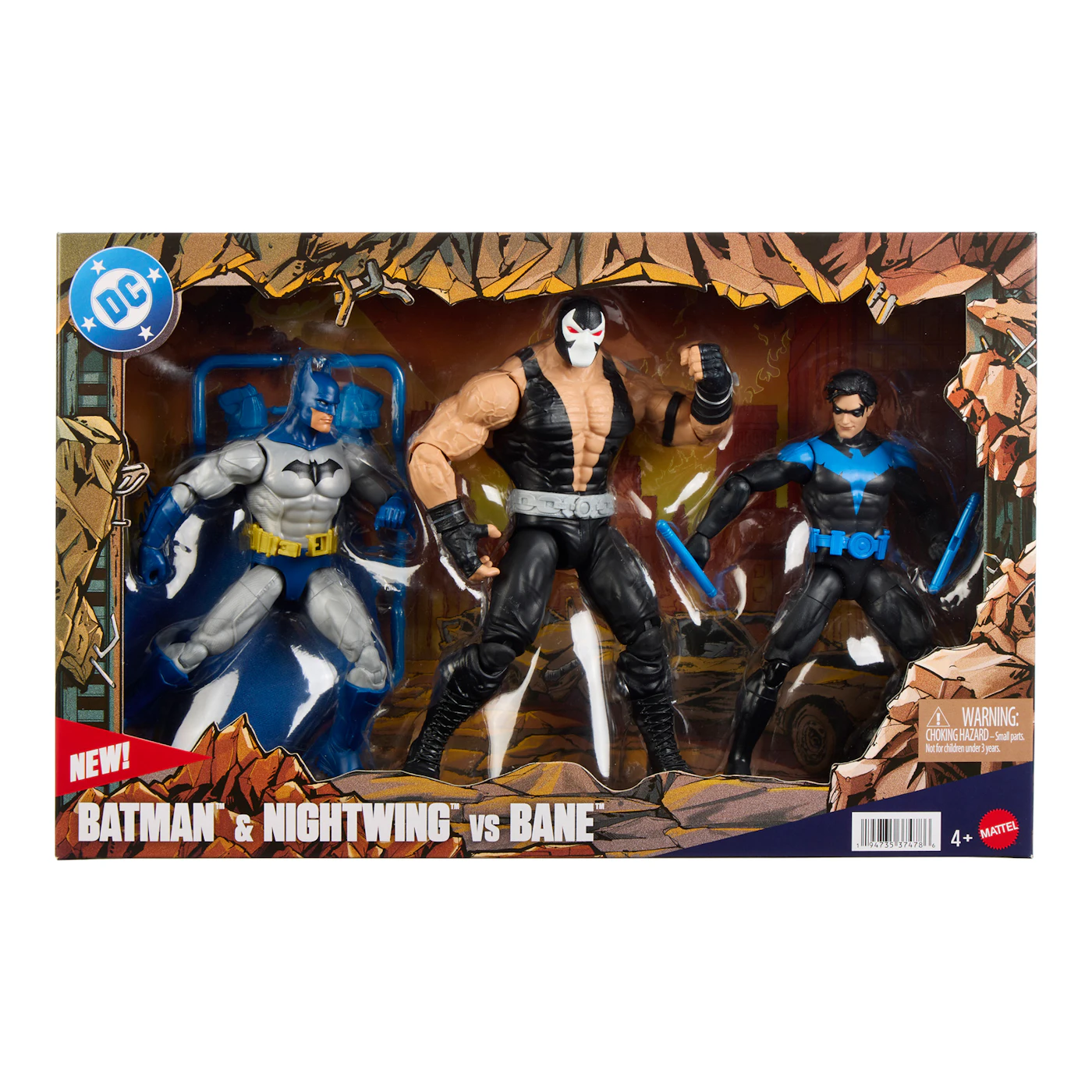 マテル DC コアフィギュア3体パック バットマン＆ナイトウィング vs ベイン