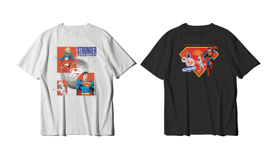 コミック版スーパーマン、スーパーガール、クリプトの新デザインTシャツ