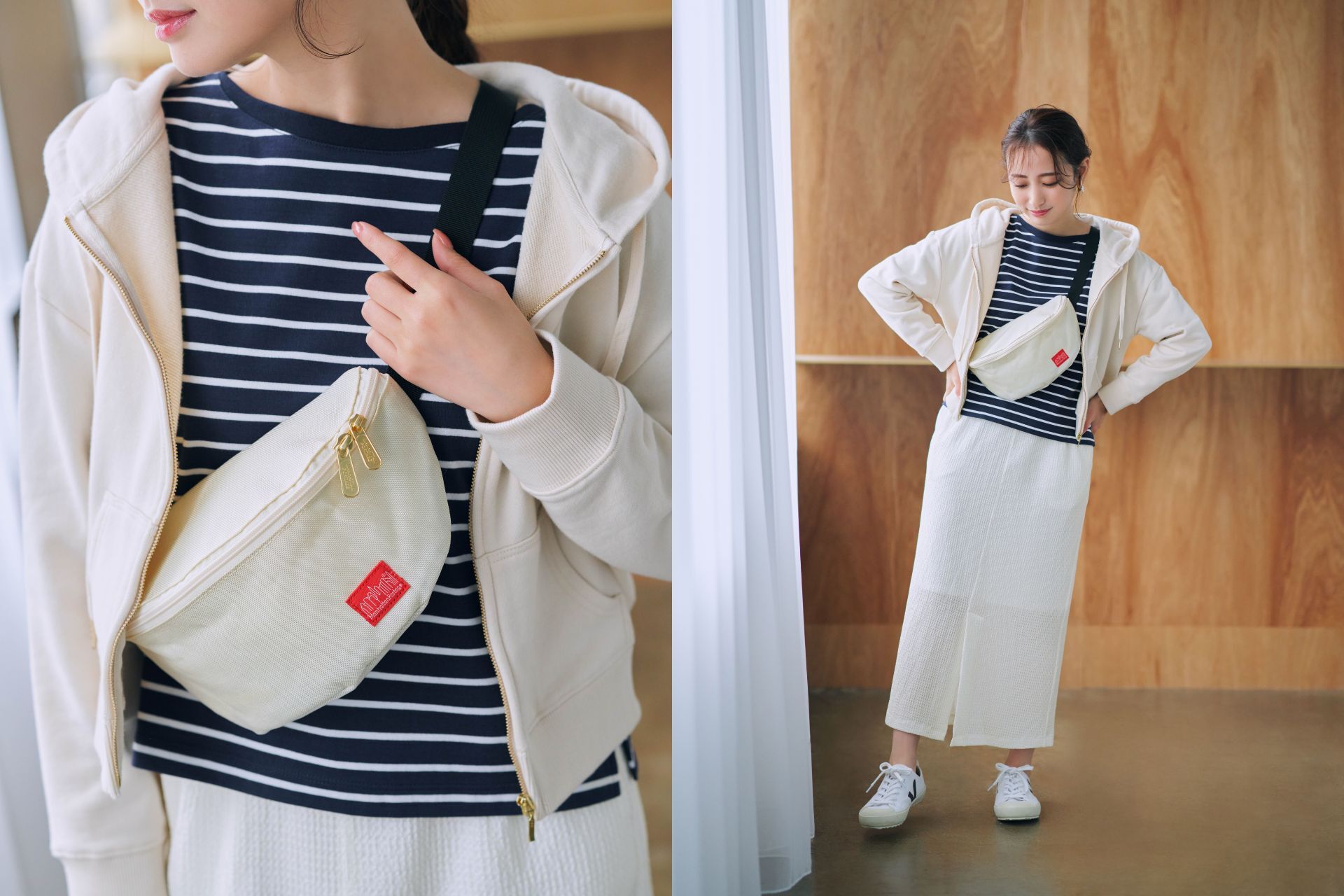 COHINA×Manhattan Portage コーデュラナイロンボディバッグ