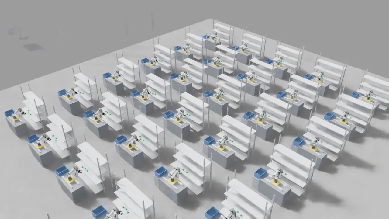 Evaluating one policy across many environments in parallel