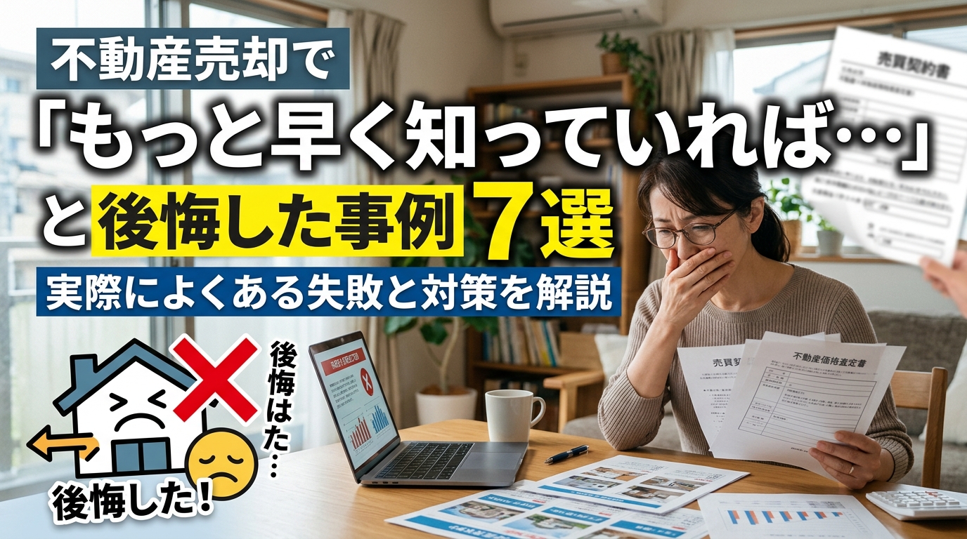 不動産売却で「もっと早く知っていれば…」と後悔した事例7選|実際によくある失敗と対策を解説