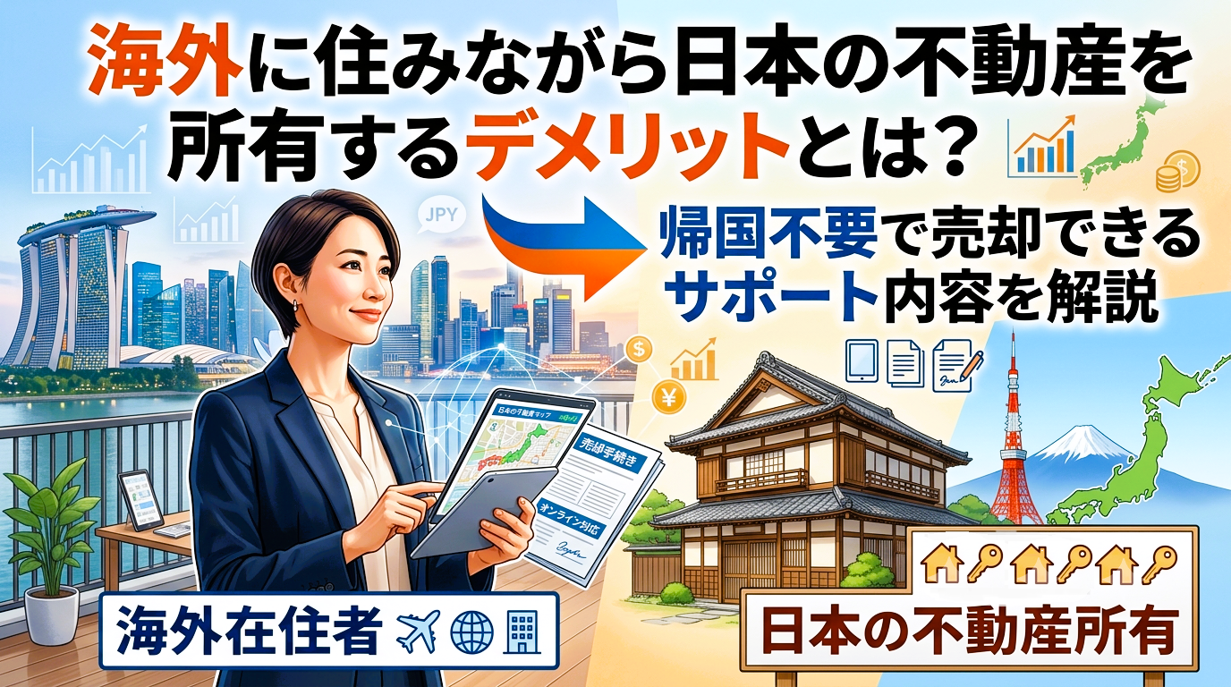 海外に住みながら日本の不動産を所有するデメリットとは?帰国不要で売却できるサポート内容を解説