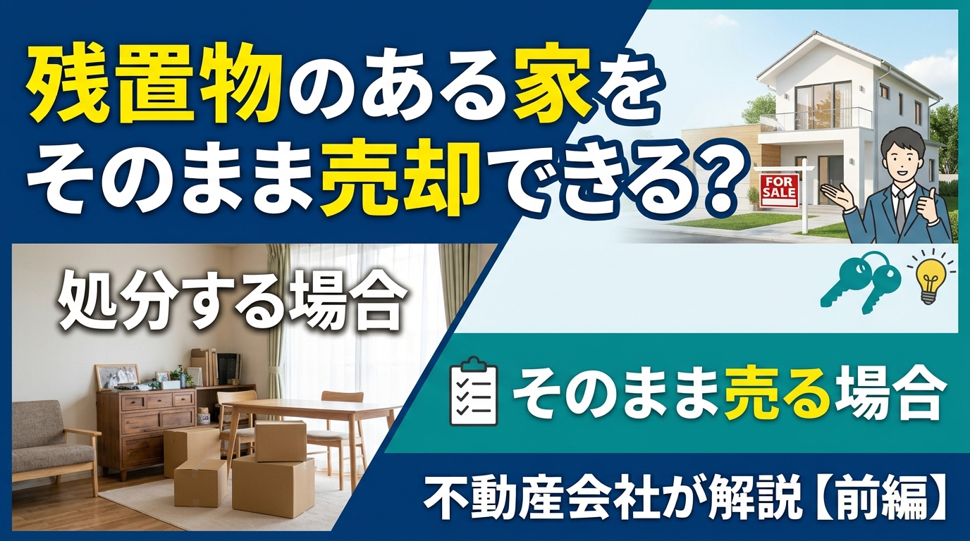 残置物がある家はそのまま売却できる?処分するべきケース・そのまま売れるケースを不動産会社が解説【前編】