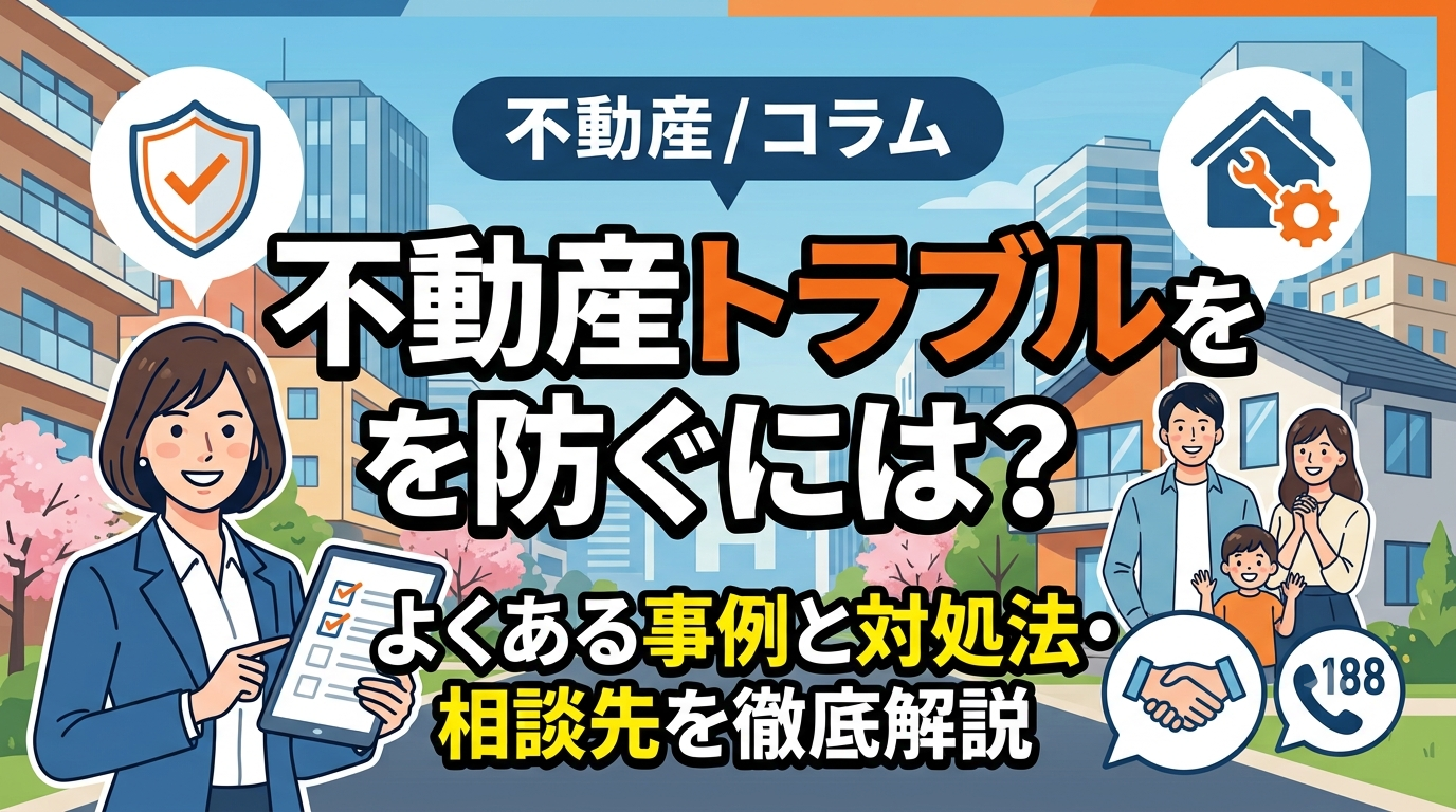 不動産トラブルを防ぐには?よくある事例と対処法・相談先を徹底解説
