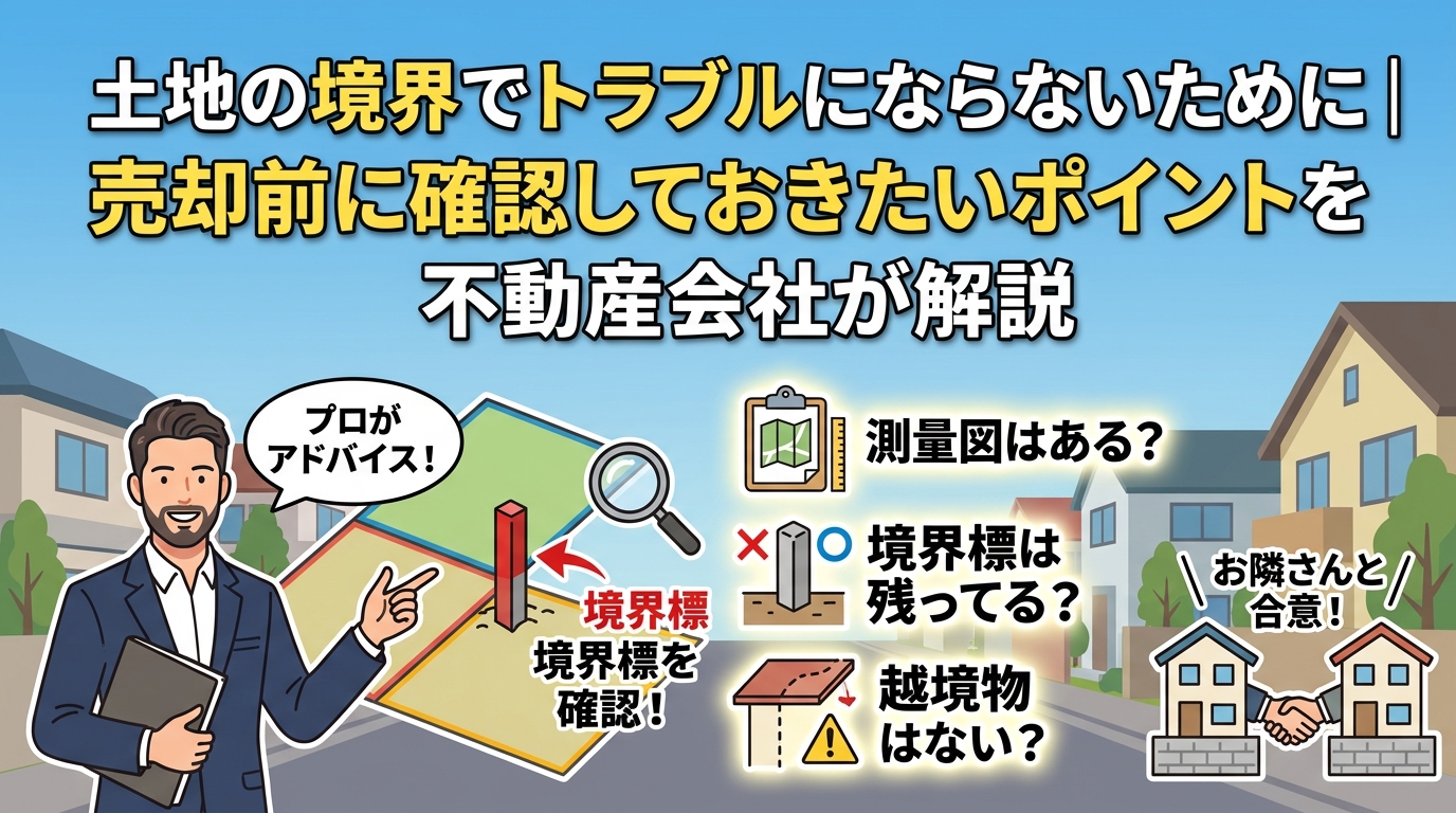 土地の境界でトラブルにならないために|売却前に確認しておきたいポイントを不動産会社が解説