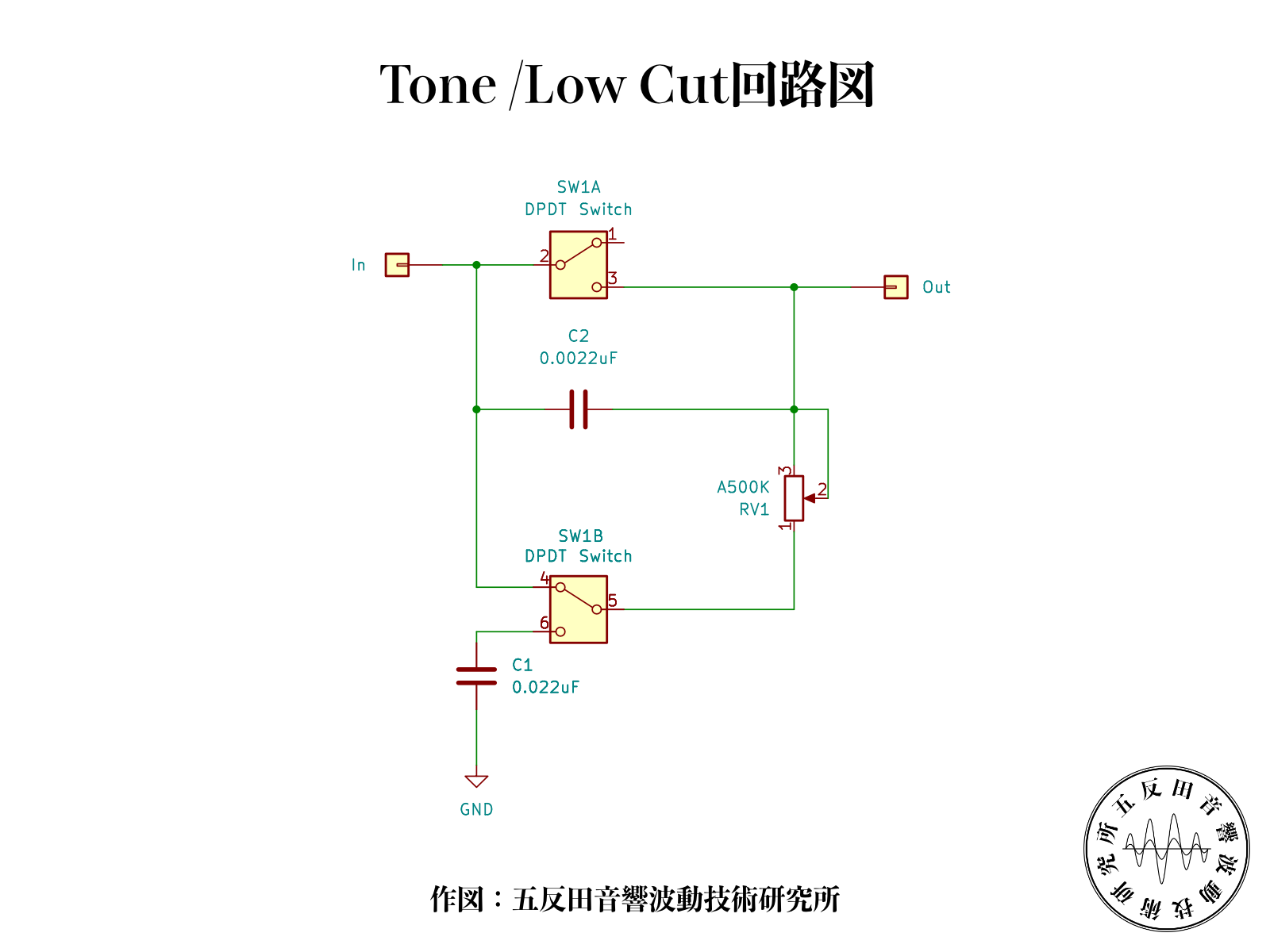 Tone/Low Cut回路図
