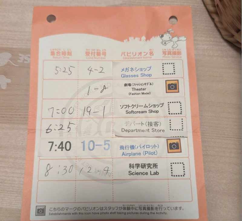 埋まっていくスケジュールカード