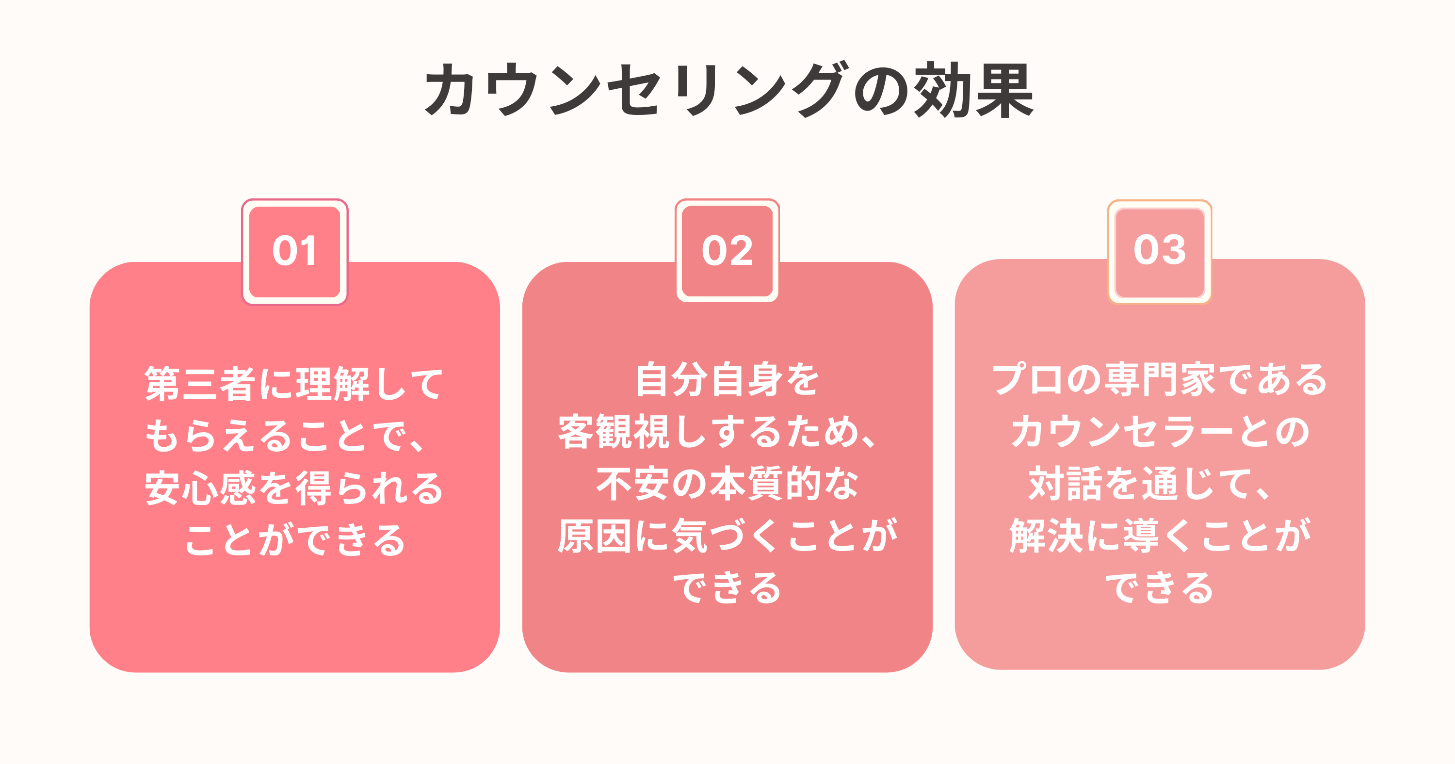 カウンセリング効果3つまとめ