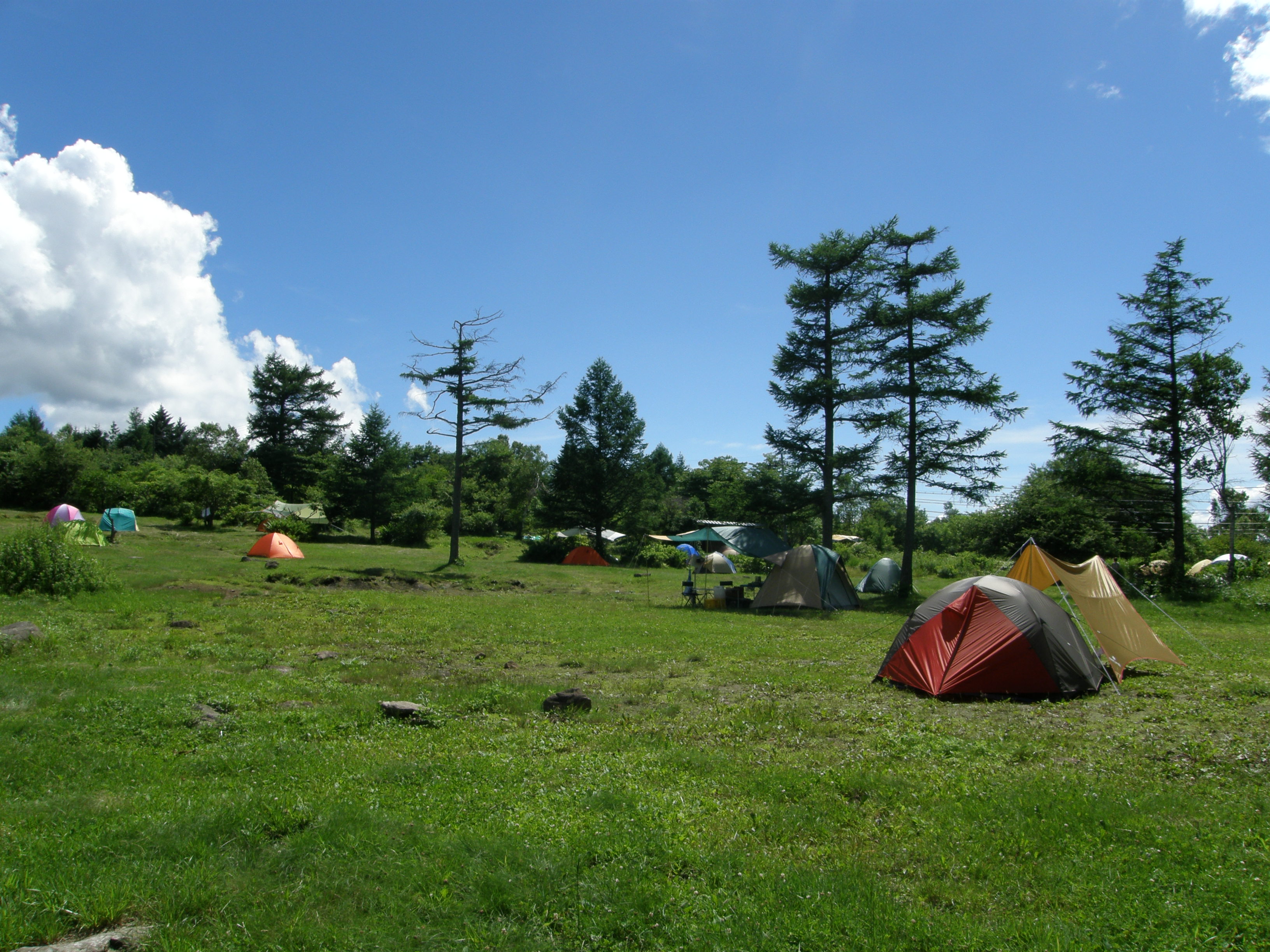 霧ヶ峰キャンプ場の様子