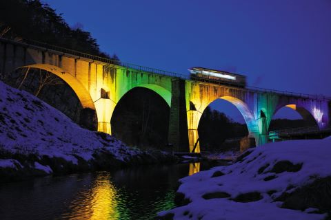 めがね橋（宮守川橋梁）