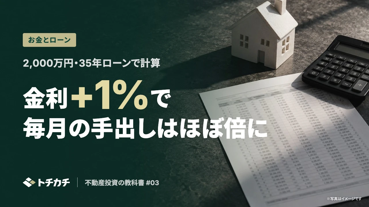 金利が1%上がったら、不動産投資の手出しは毎月いくら増えるのか