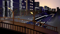 The train going in a waterside image 4
