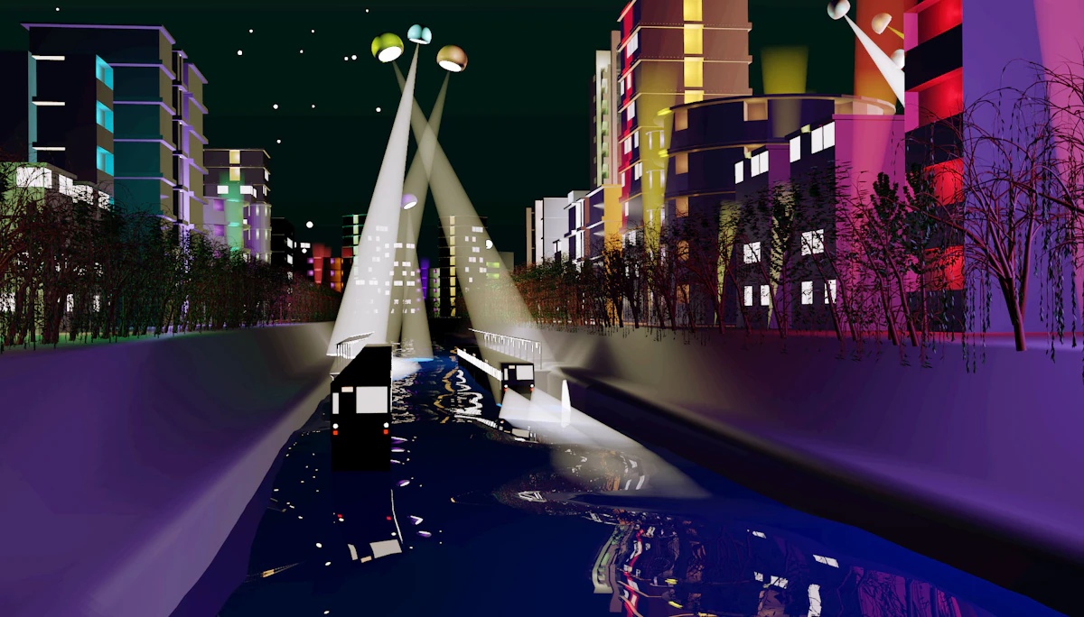 The train going in a waterside image 2