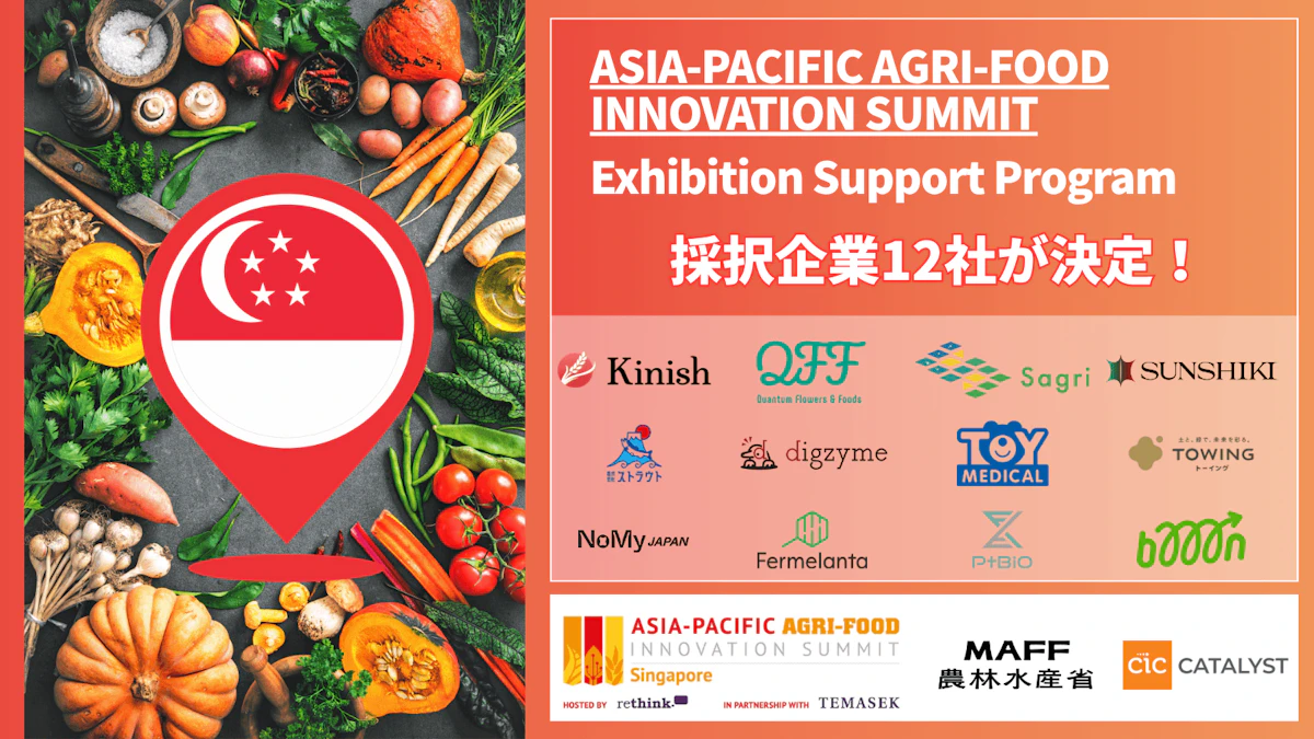 「ASIA-PACIFIC AGRI-FOOD INNOVATION SUMMIT」出展支援プログラムに採択されました