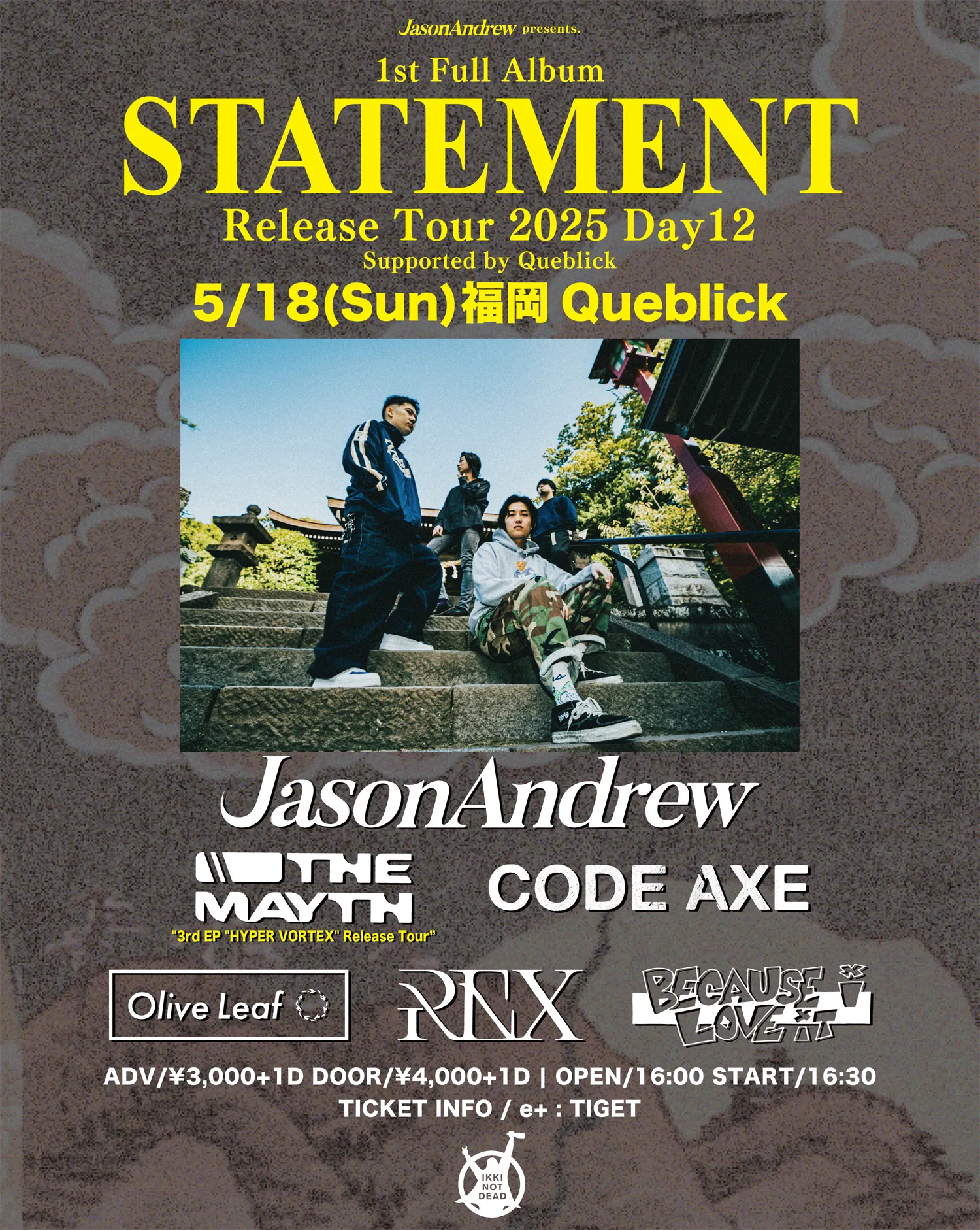 福岡Queblick "JasonAndrew 1st Album 「STATEMENT」 Release Tour 2025"