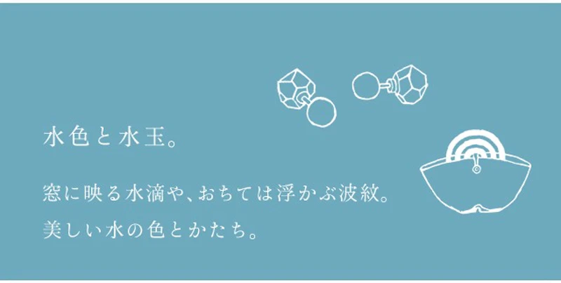 水色と水玉。
