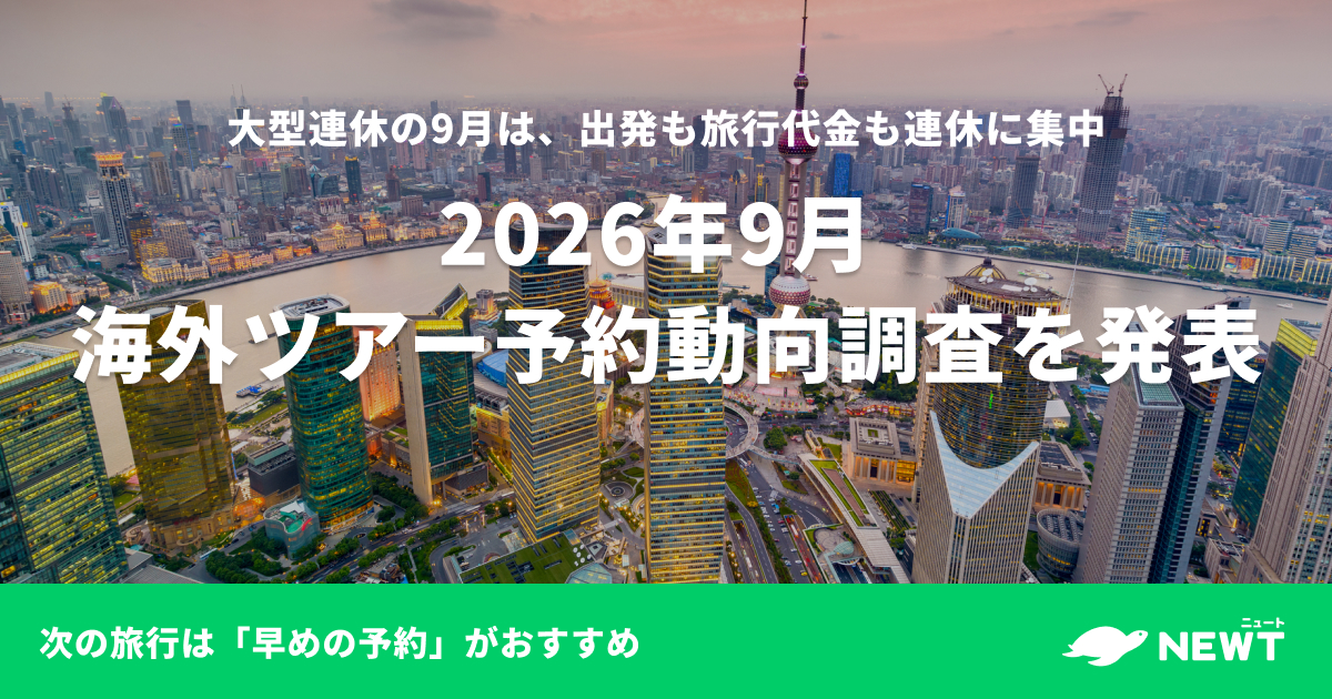 2026年9月 海外ツアー予約動向調査を発表