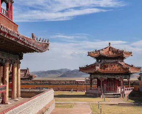 モンゴルのアマルバヤスガラント寺